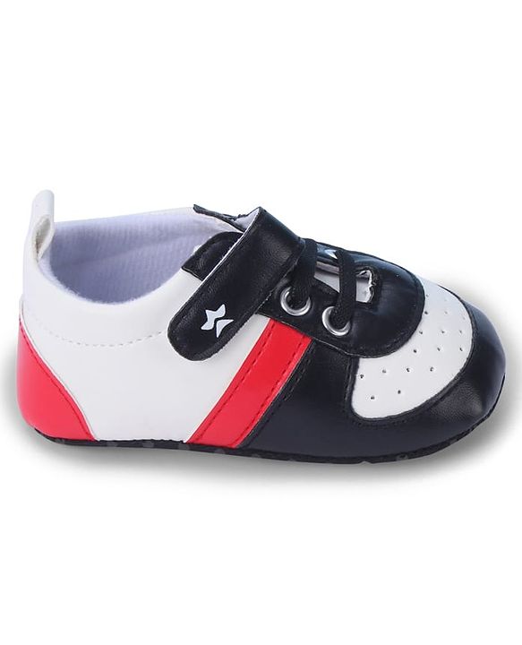 Cute Walk by Babyhug Booties with Velcro Closure & Tape Detailing - Beige