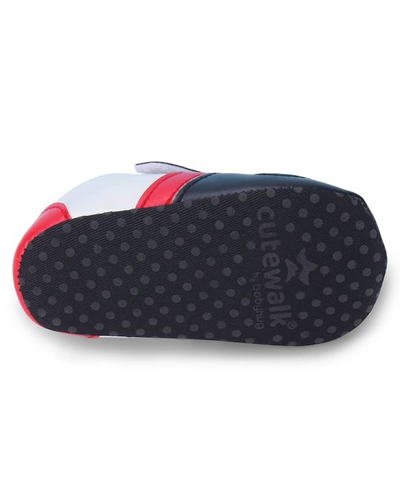 Cute Walk by Babyhug Booties with Velcro Closure & Tape Detailing - Beige