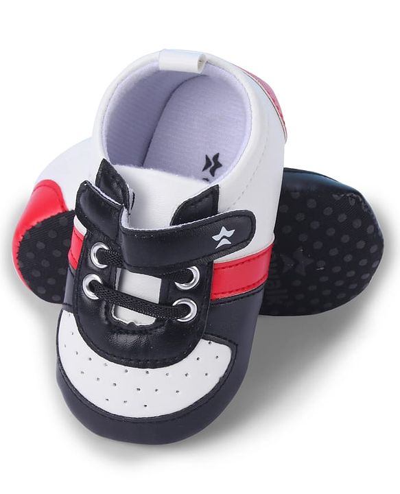 Cute Walk by Babyhug Booties with Velcro Closure & Tape Detailing - Beige
