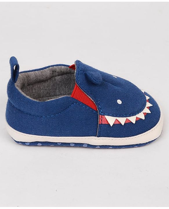Cute Walk by Babyhug Slip On Booties with Shark Design - Navy Blue