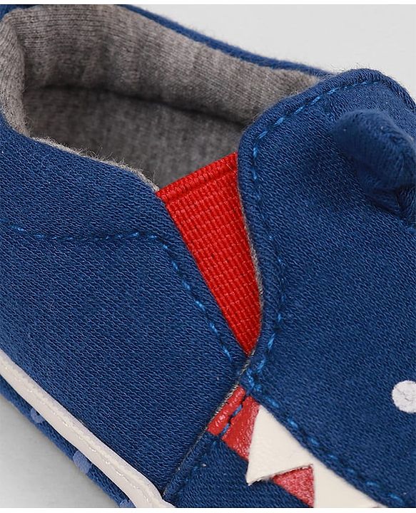 Cute Walk by Babyhug Slip On Booties with Shark Design - Navy Blue