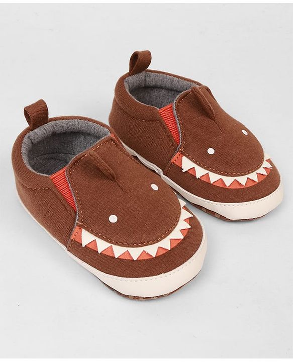Cute Walk by Babyhug Slip On Booties with Shark Design - Navy Blue