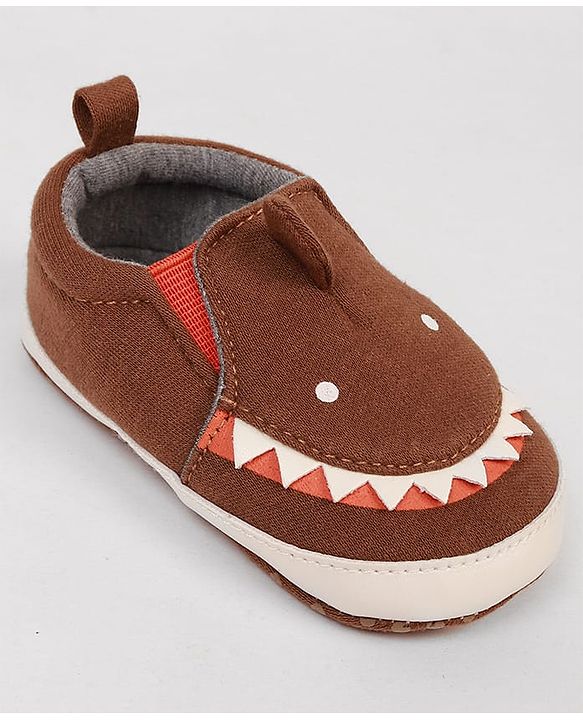 Cute Walk by Babyhug Slip On Booties with Shark Design - Navy Blue