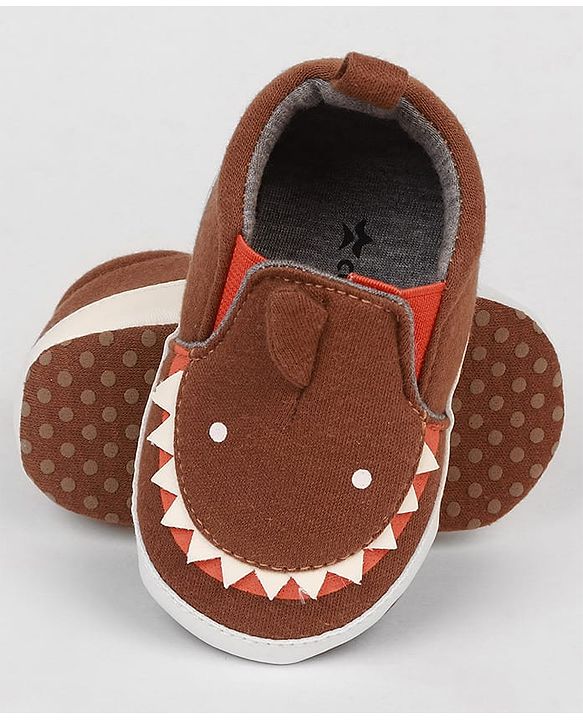 Cute Walk by Babyhug Slip On Booties with Shark Design - Navy Blue