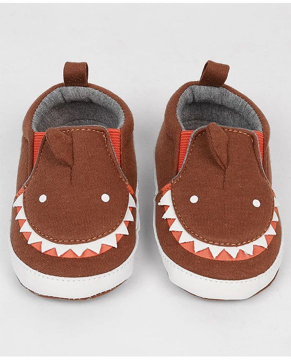 Cute Walk by Babyhug Slip On Booties with Shark Design - Navy Blue