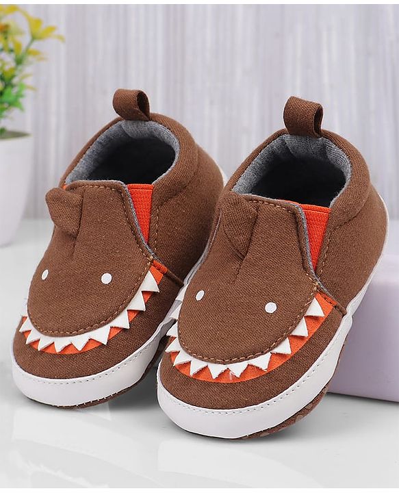 Cute Walk by Babyhug Slip On Booties with Shark Design - Navy Blue