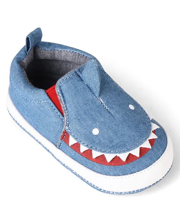 Cute Walk by Babyhug Slip On Booties with Shark Design - Navy Blue