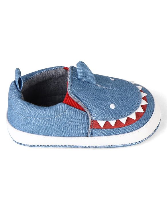 Cute Walk by Babyhug Slip On Booties with Shark Design - Navy Blue