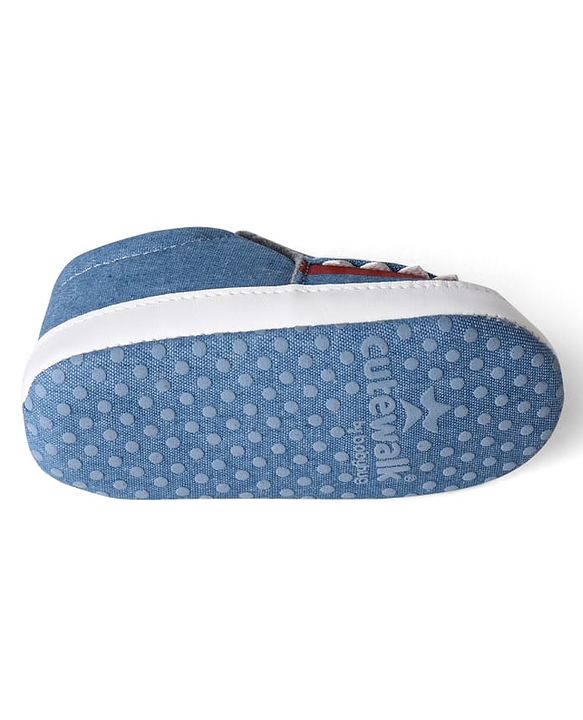 Cute Walk by Babyhug Slip On Booties with Shark Design - Navy Blue