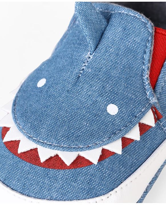 Cute Walk by Babyhug Slip On Booties with Shark Design - Navy Blue
