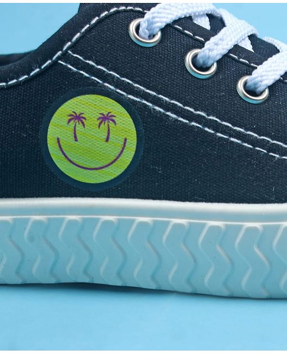 Pine Kids Casual Shoes With Zipper & Lace Up Closure - Black