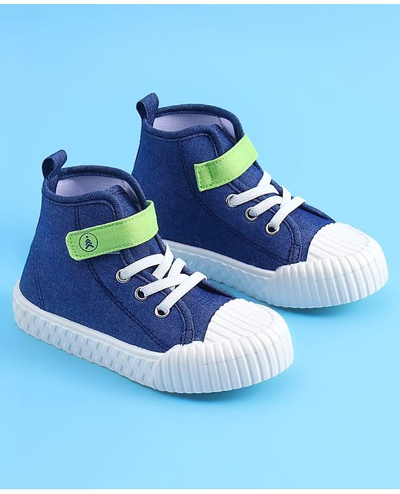 Pine Kids Solid Casual Shoes with Velcro Closure - Blue