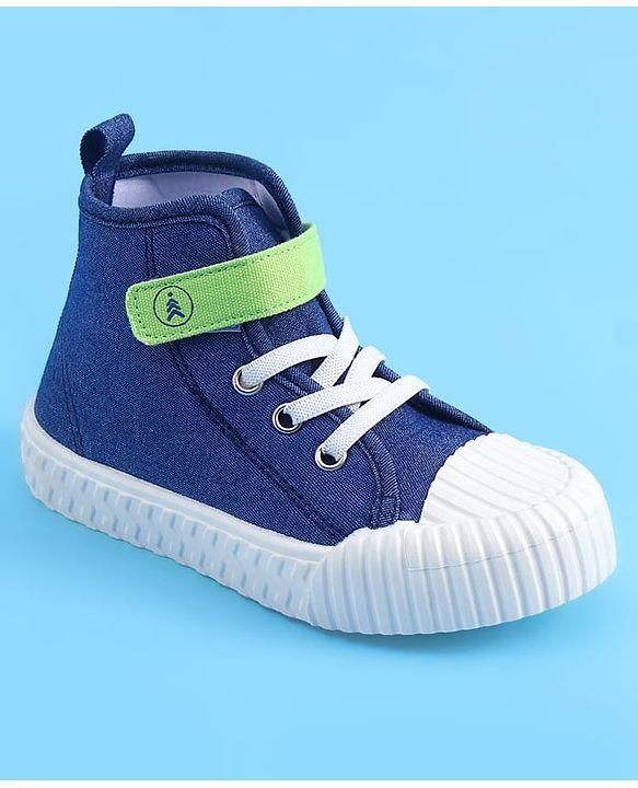 Pine Kids Solid Casual Shoes with Velcro Closure - Blue