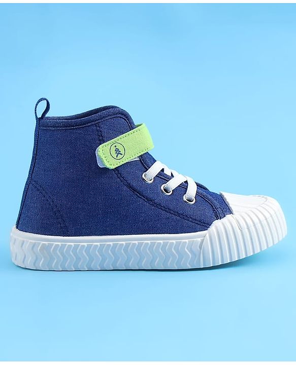 Pine Kids Solid Casual Shoes with Velcro Closure - Blue