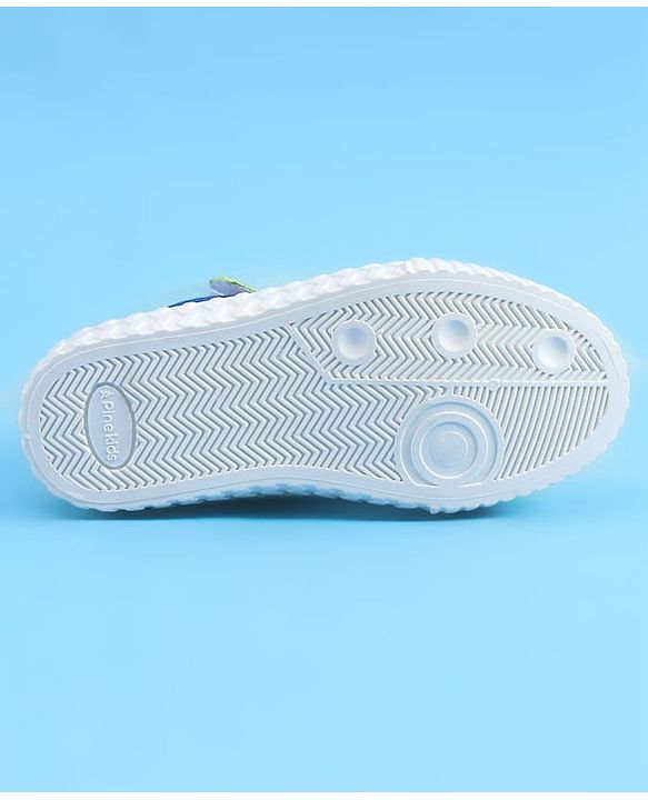 Pine Kids Solid Casual Shoes with Velcro Closure - Blue