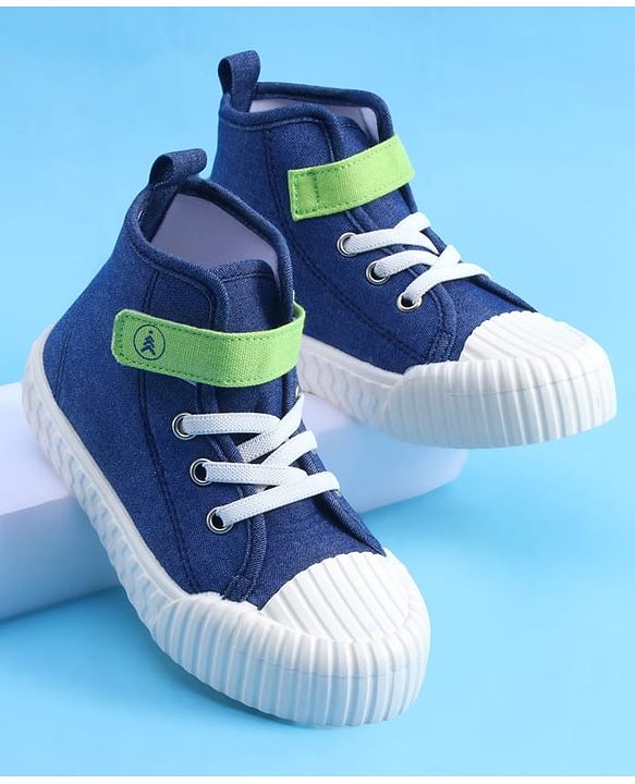 Pine Kids Solid Casual Shoes with Velcro Closure - Blue