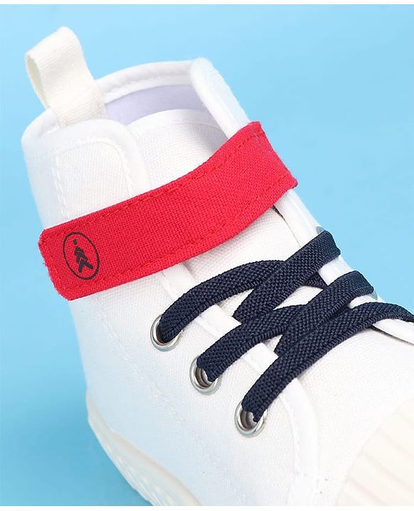 Pine Kids Solid Casual Shoes with Velcro Closure - White