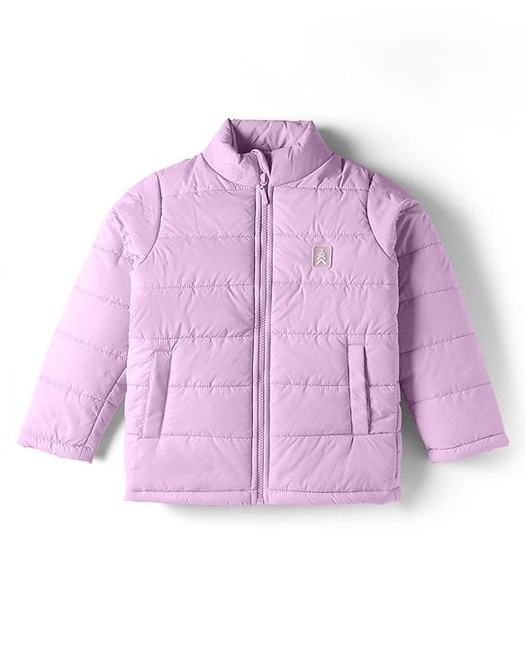 Pine Kids Woven Full Sleeves Solid Padded Jacket - Purple