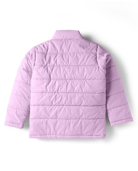 Pine Kids Woven Full Sleeves Solid Padded Jacket - Purple