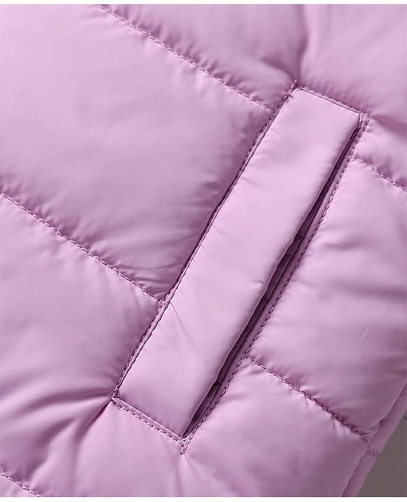 Pine Kids Woven Full Sleeves Solid Padded Jacket - Purple