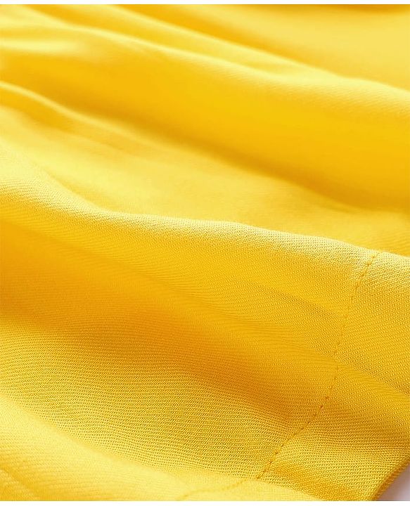 Pine Kids Woven Half Sleeves Solid Color Frock - Yellow