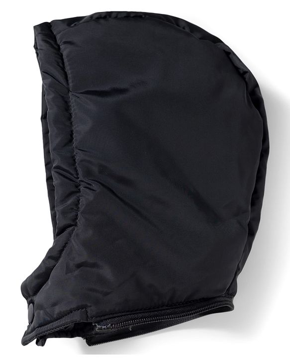 Babyhug Woven Full Sleeves Hooded Padded Jacket With Text Print & Detachable Hood - Red & Navy Blue