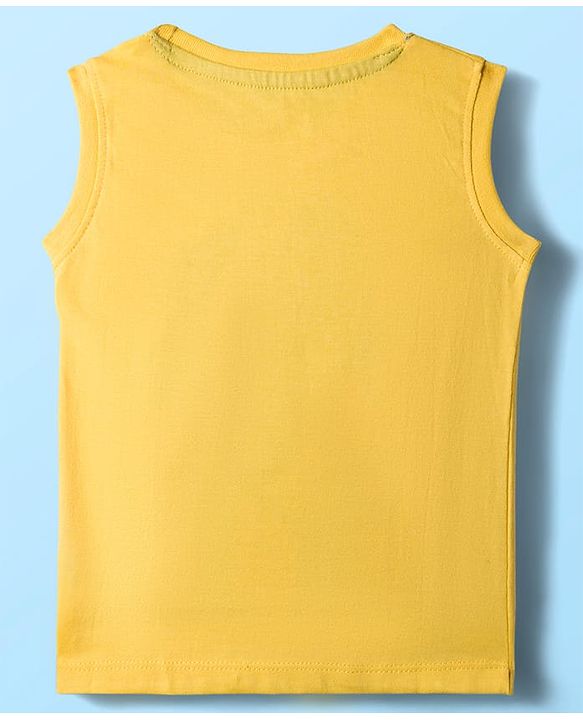 Babyhug Single Jersey Knit Half Sleeves T-Shirts & Shorts Sets With Stripes & Sea Life Print Pack of 4 - Yellow & White