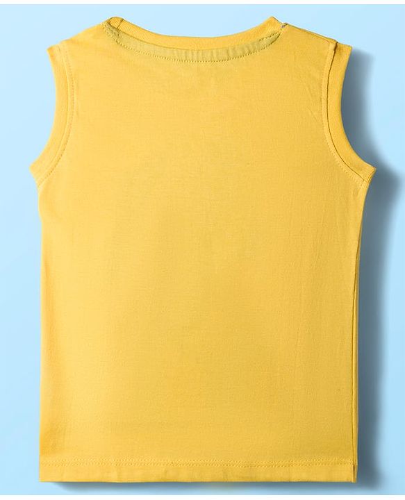 Babyhug Single Jersey Knit Half Sleeves T-Shirts & Shorts Sets With Stripes & Sea Life Print Pack of 4 - Yellow & White