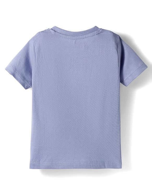 Babyhug Single Jersey Knit Half Sleeves T-Shirt  & Shorts Set Animal Print - Lavender