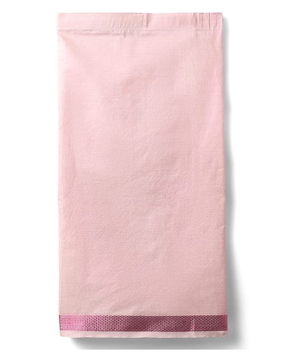 Babyhug Woven Half Sleeves Solid Shirt & Mundu Set - Plum