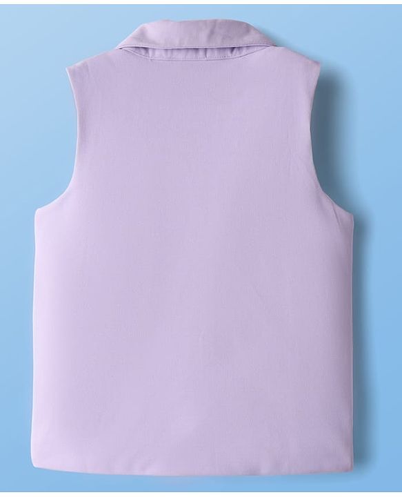 Pine Kids Knit Sleeveless Solid Colour 3 Piece Party Suit - Purple