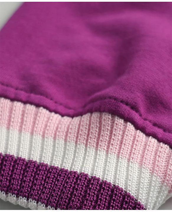 Pine Kids Cotton Knit Full Sleeves Color Black Winter Frock with State College California Text Print - Pink & Maroon