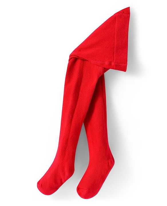 Babyhug Cotton Woven Full Sleeves Checkered Tiered Frock With Legging & Teddy Sling  - Red