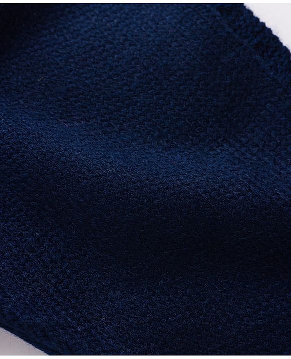 Babyhug Full Length Solid Color Fleece Pant - Navy Blue