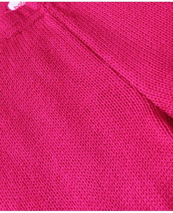 Babyhug Sweater Knit Full Length Woollen Solid Colour Bottom - Dark Pink