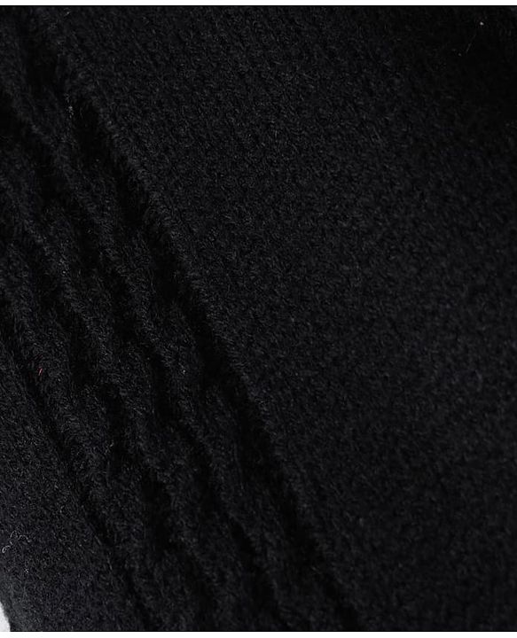 Babyhug Sweater Knit Full Length Solid Colour Woollen Bottom - Black