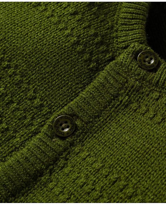 Babyhug Knit Full Sleeves Solid Color Front Open Sweater Set - Green