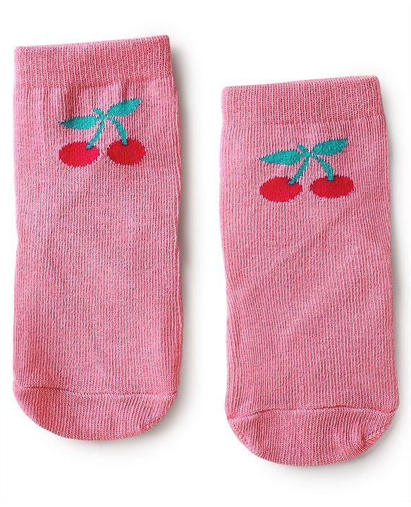 Cute Walk by Babyhug Knit Ankle Length Antibacterial Socks With Floral & Animal Design Pack Of 5 - Multicolour