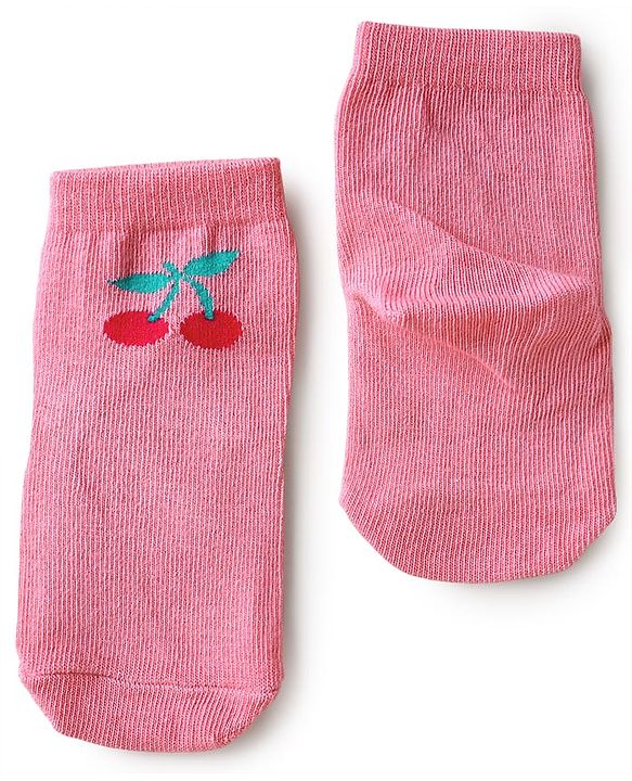 Cute Walk by Babyhug Knit Ankle Length Antibacterial Socks With Floral & Animal Design Pack Of 5 - Multicolour