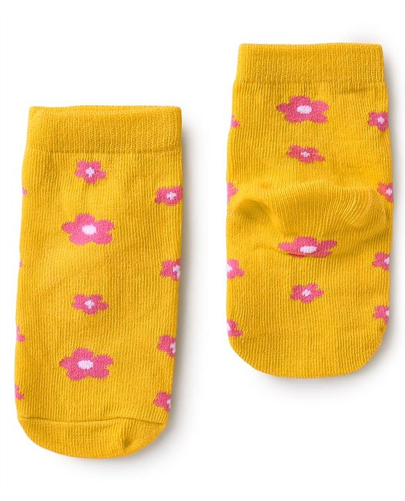 Cute Walk by Babyhug Knit Ankle Length Antibacterial Socks With Floral & Animal Design Pack Of 5 - Multicolour