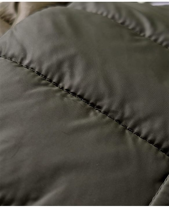 Pine Kids Woven Full Sleeves Hooded Solid Padded Jacket - Olive Green