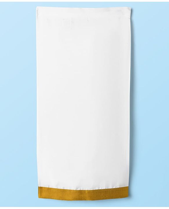 Babyhug Rayon Half Sleeves Solid Color Mundu Set - Yellow