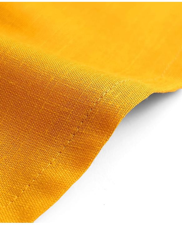 Babyhug Woven Full Sleeves Kurta Pyjama Set With Brocade Jacket - Mustard