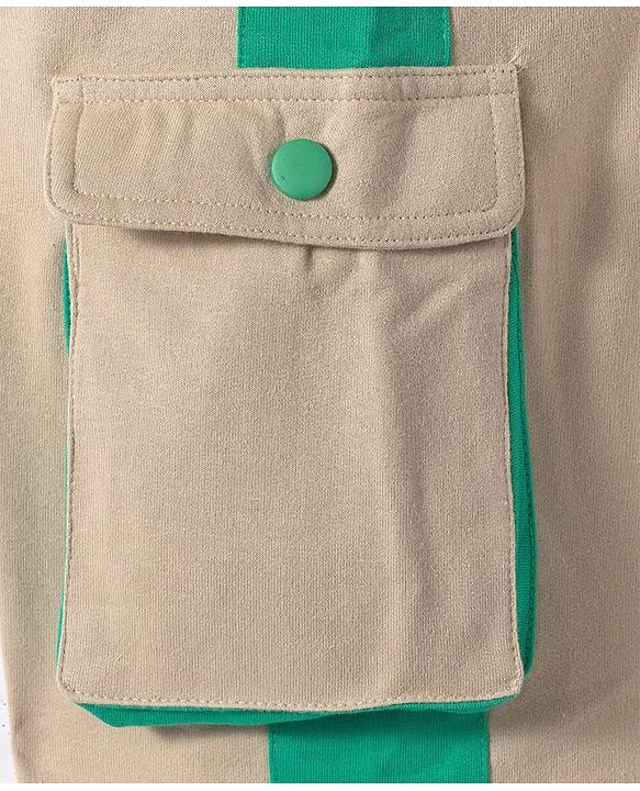 Pine Kids Cotton Knit Full Length Track Pant - Off White