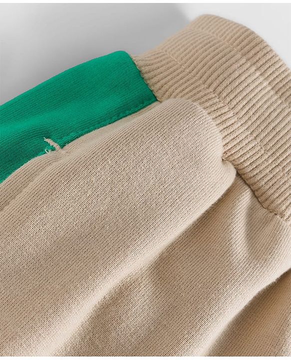 Pine Kids Cotton Knit Full Length Track Pant - Off White