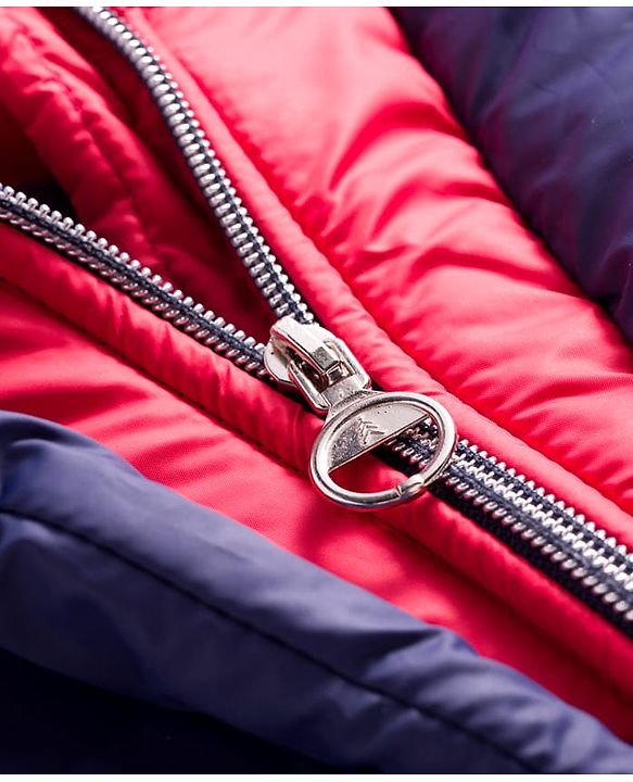 Pine Kids Woven Full Sleeves Solid Color Hooded Padded Jacket - Navy Blue