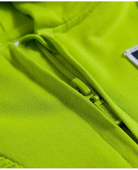 Babyhug Cotton Knit Full Sleeves Hooded Sweatshirt With Patch Detailing - Lime Green