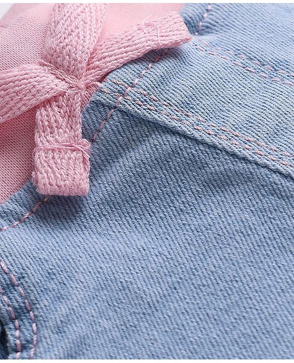 Babyhug Cotton Denim Full Length Washed Jeans With Stretch - Navy Blue