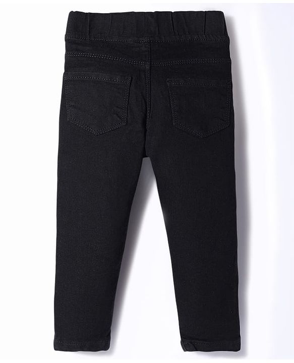 Babyhug Cotton Denim Full Length Washed Jegging With Stretch - Cloud Blue