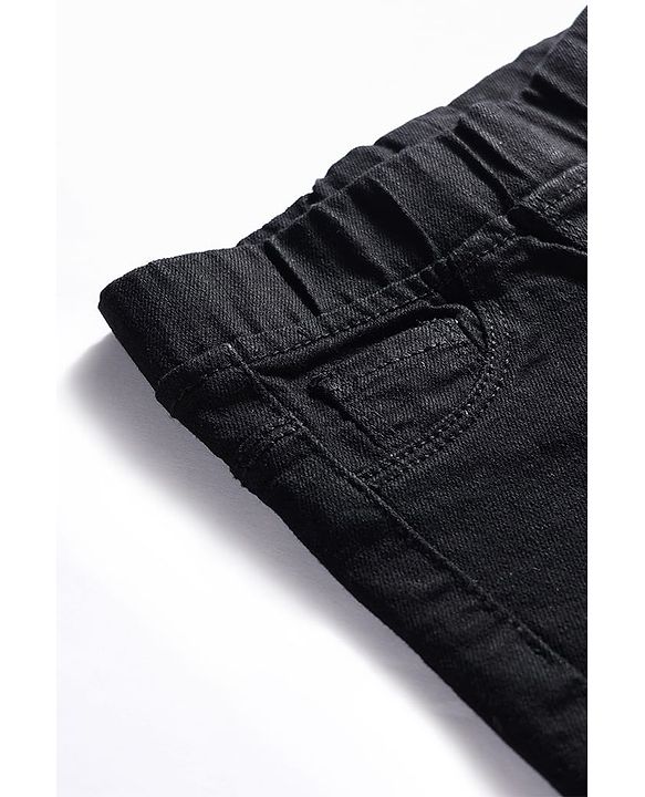 Babyhug Cotton Denim Full Length Washed Jegging With Stretch - Cloud Blue